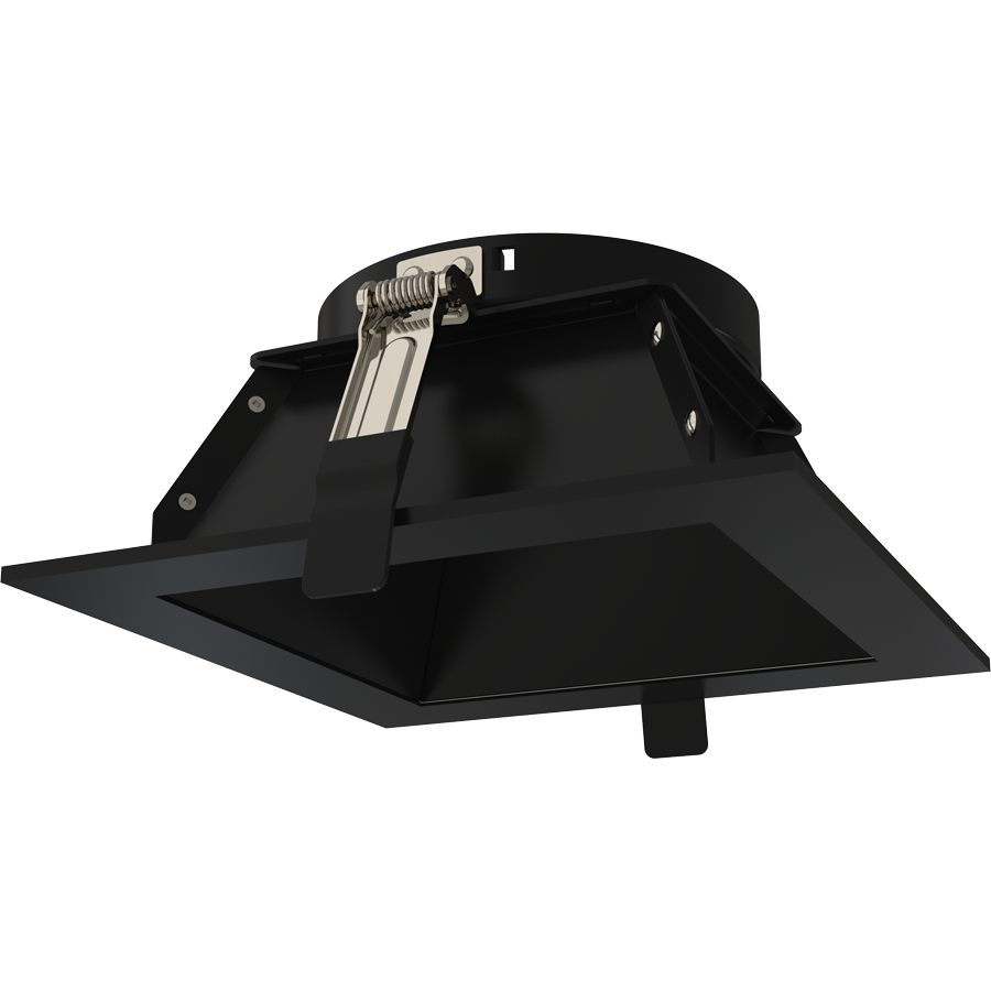 RAB Lighting ND22 6 In. Square Trim, Black, ND22T-6HSB