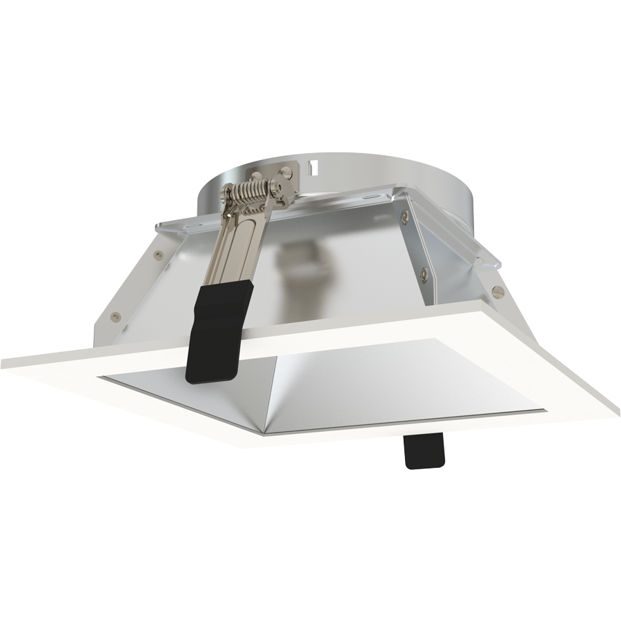 RAB Lighting ND22 6 In. Square Trim, Haze Cone, White Flange, ND22T-6HSHW