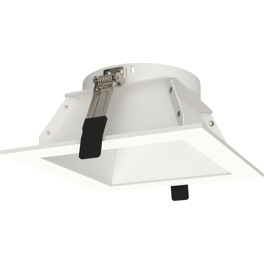 RAB Lighting ND22 6 In. Square Trim, White Cone, White Flange, ND22T-6HSW