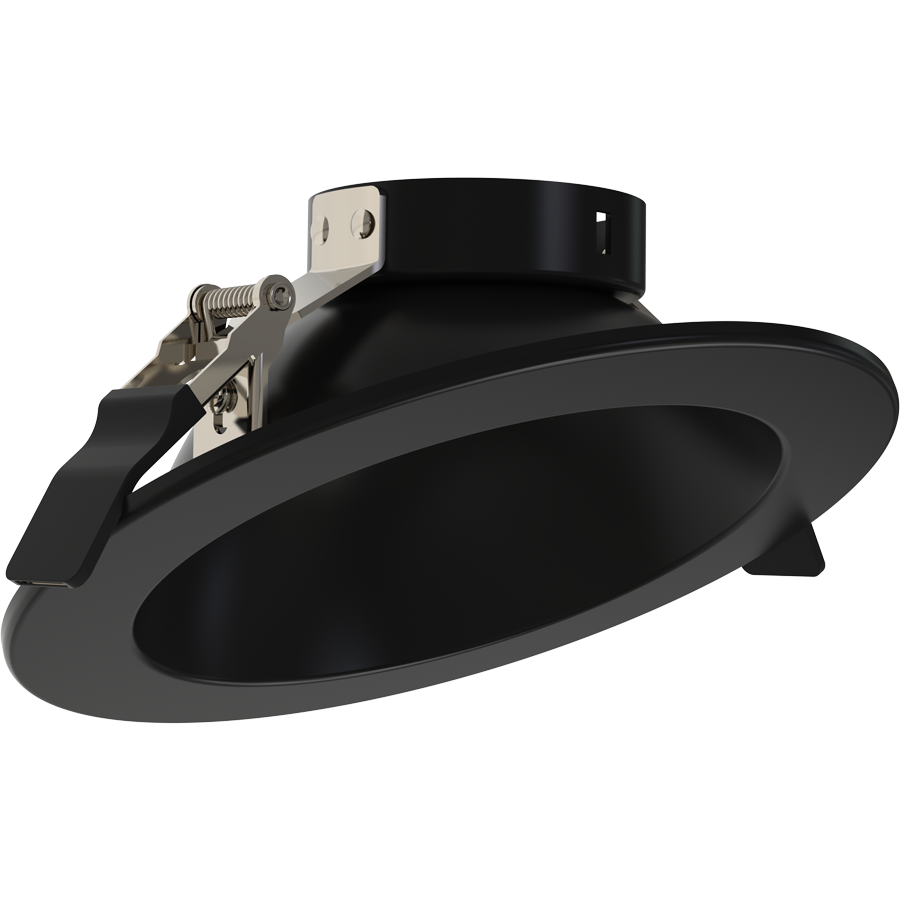 RAB Lighting ND22 6 In. Wall Wash Trim, Black Cone, Black Flange, ND22T-6RB-WW
