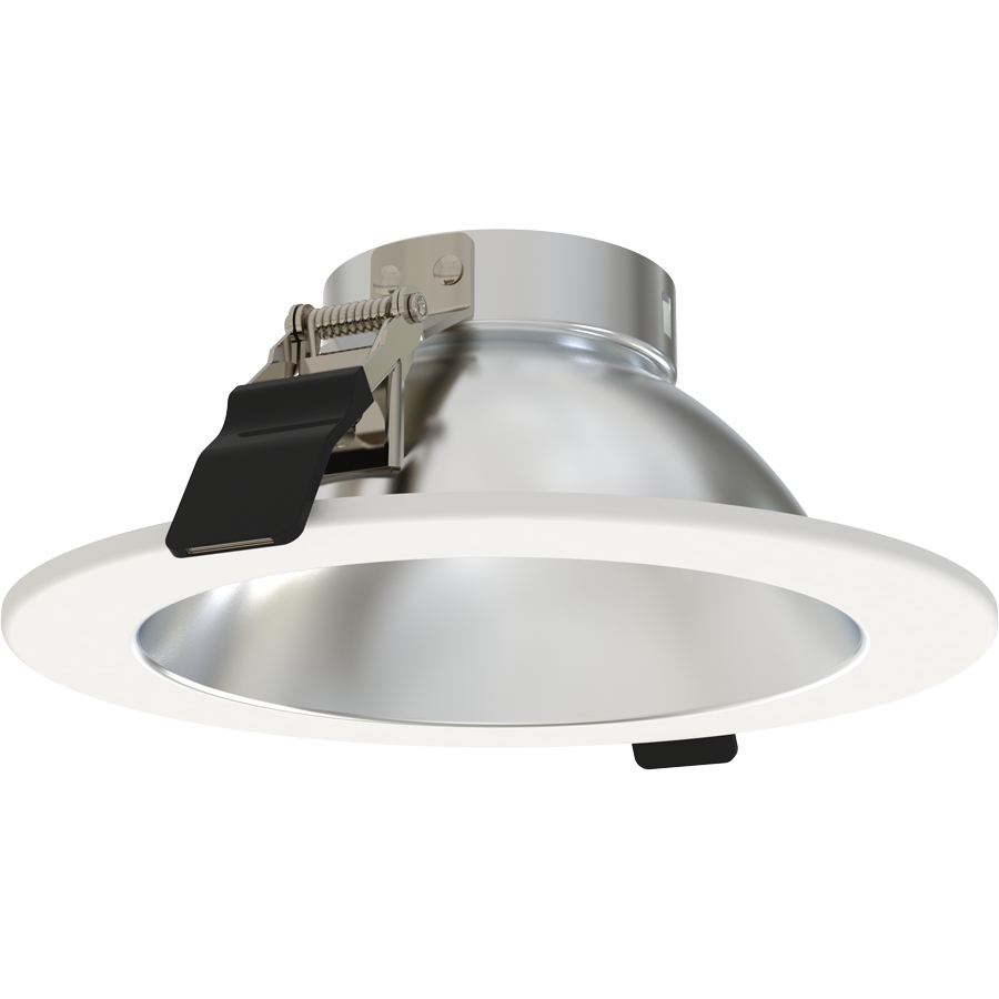 RAB Lighting ND22 6 In. Round Trim, Haze Cone, White Flange, ND22T-6RHW