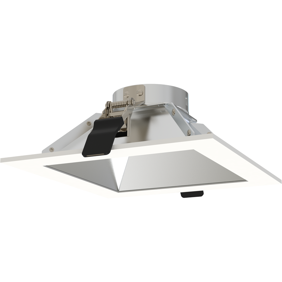 RAB Lighting ND22 6 In. Square Trim, Haze Cone, White Flange, ND22T-6SHW