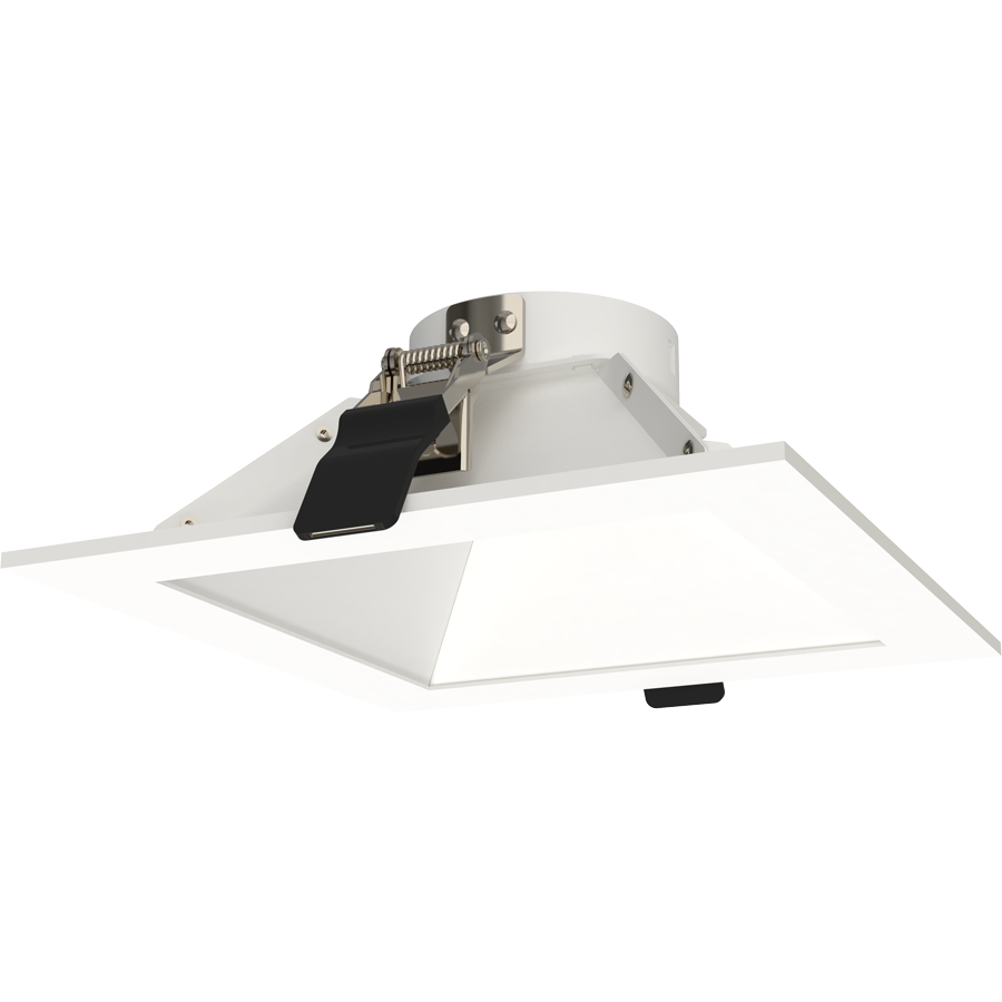 RAB Lighting ND22 6 In. Square Trim, White Cone, White Flange, ND22T-6SW