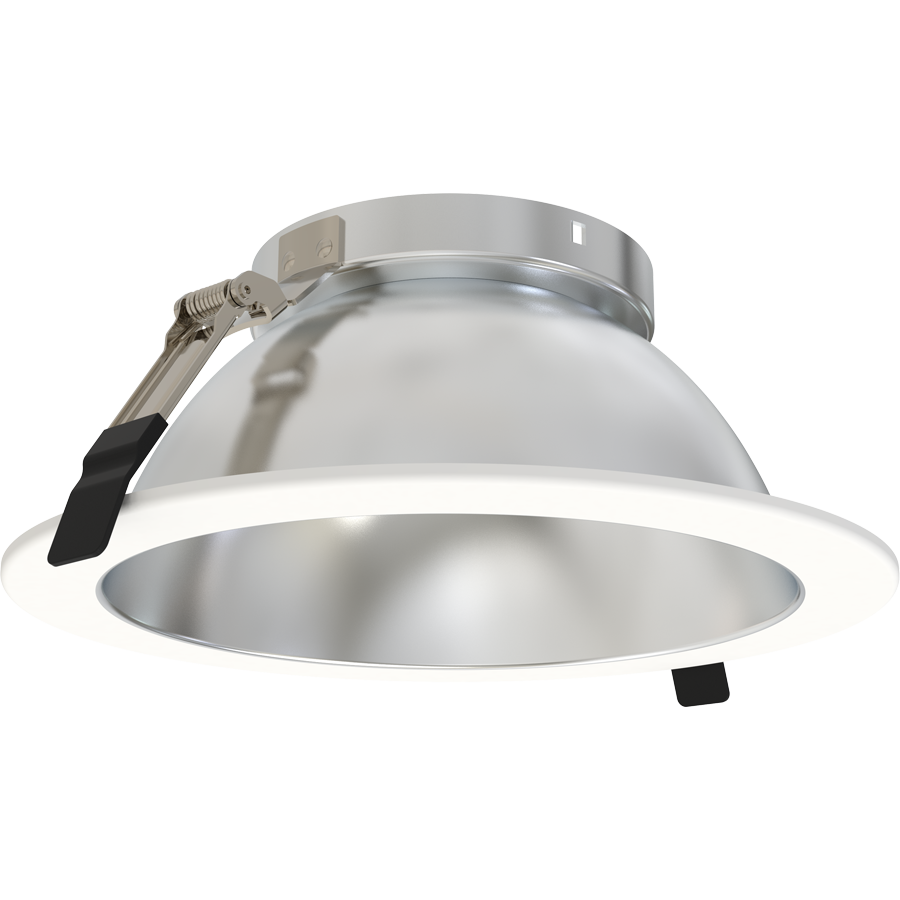 RAB Lighting ND22 8 In. Round Trim, Haze Cone, White Flange, ND22T-8RHW