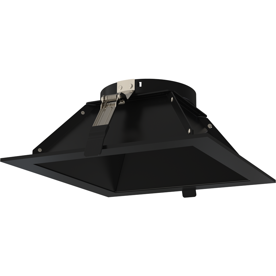 RAB Lighting ND22T 8 In. Square Trim, Black, ND22T-8SB
