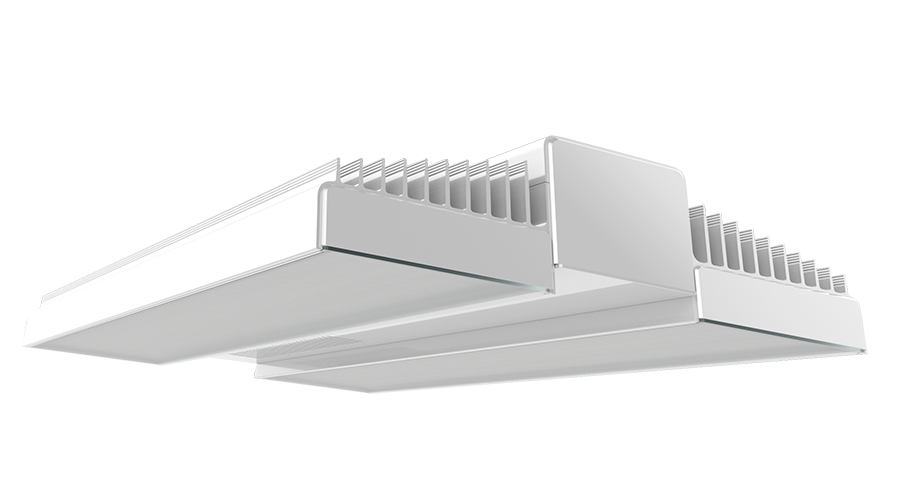 RAB Lighting RAIL High Bay, 150W, 4000K, 480V, LightCloud Controller, White/Aluminum, RAIL150N/480/LC