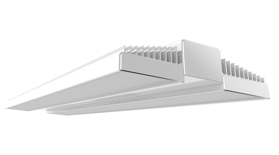 RAB Lighting RAIL High Bay Light, 400W, 4000K, 120-277V, MVS, White/Aluminum, RAIL400N/MVS