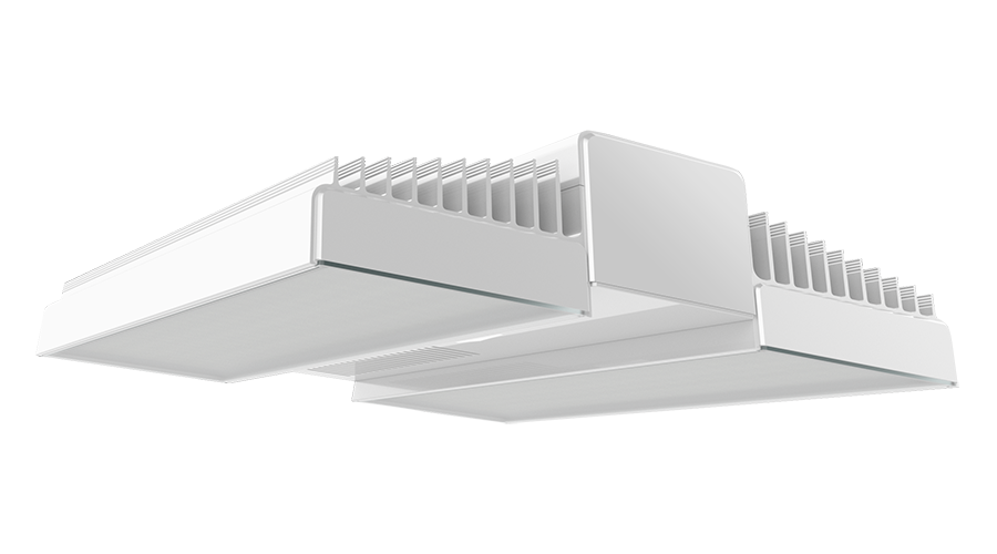 RAB Lighting RAIL High Bay Light, 90W, 4000K, 120-277V, PIR Sensor, White/Aluminum, RAIL90N/PIR