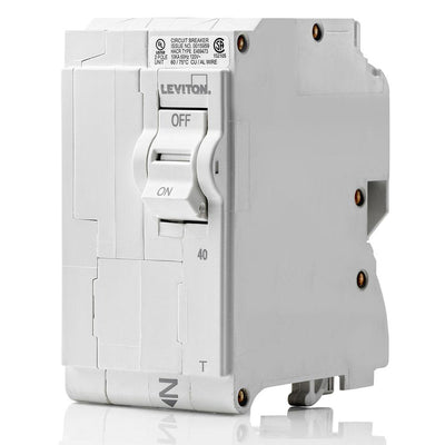 Leviton LB240-T TM BRANCH CIRCUIT BREAKER STANDARD 2-POLE 45A 120/240V. 10KA INTERRUPT RATING.