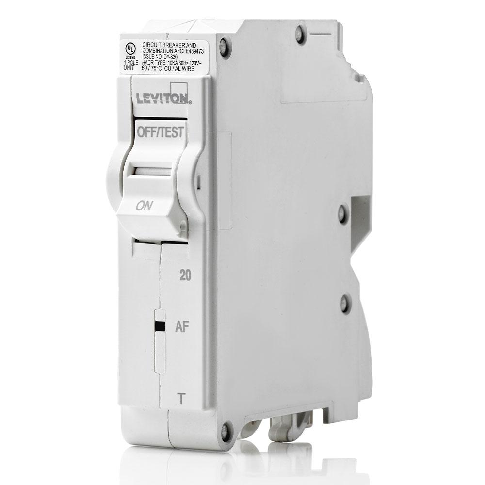 Leviton LB120-AFT TM BRANCH CIRCUIT BREAKER AFCI 1-POLE 20A 120V. 10KA INTERRUPT RATING