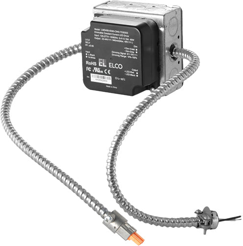 Elco Lighting 8" LED Retrofit Kit with Driver, 850–6,000 lm, 120/277V, 0-10V/Triac/ELV, Emergency Backup, E8LHU40D2-EM2