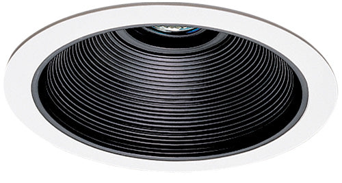 Elco Lighting 6" Adjustable Baffle Trim, 12V 75W MAX MR16, White, EL2530W