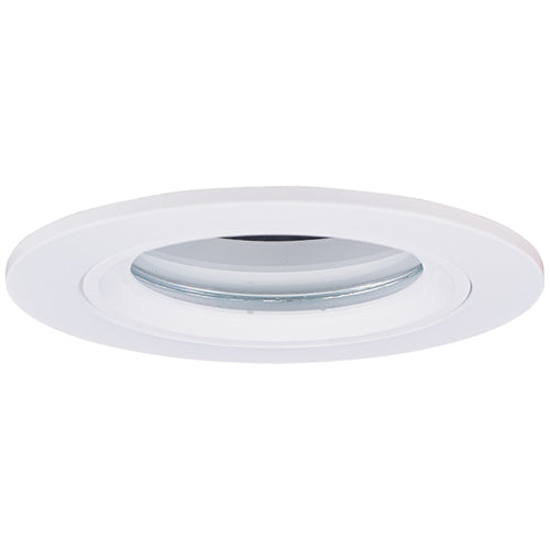 Elco Lighting 3" Die-Cast Clear Lensed Shower Trim, White, EL2613W