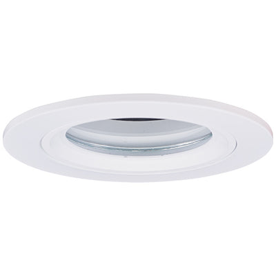 Elco Lighting 3" Die-Cast Clear Lensed Shower Trim, White, EL2616W