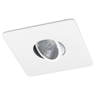 Elco Lighting 4" Square Trim with Gimbal, 50W PAR20, White, EL2985W