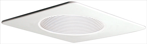 Elco Lighting 4" Square Trim, Phenolic Baffle, 40/50W, Black, EL2993B