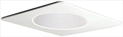 Elco Lighting 4" Square Trim, Phenolic Baffle, 40/50W, Black, EL2993B