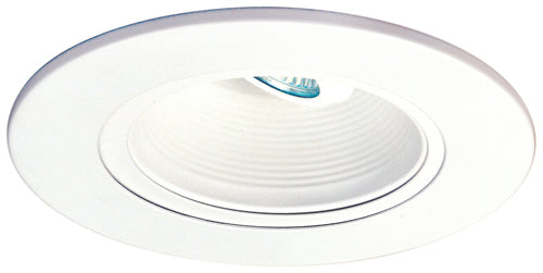 Elco Lighting 5" Adjustable Baffle Trim, 12V 75W MAX, White, EL5493W