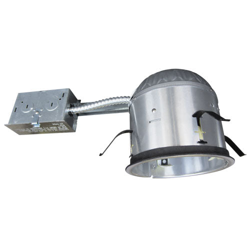 Elco Lighting 5" Aluminum Airtight IC Shallow Remodel Housing, Medium Base, EL55RICA