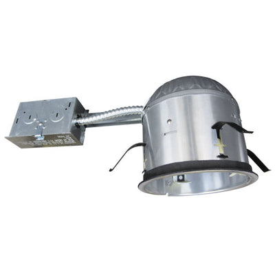 Elco Lighting 5" Aluminum Airtight IC Shallow Remodel Housing, Medium Base, EL55RICA