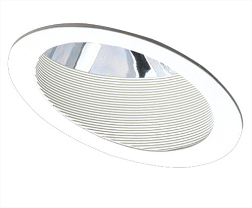Elco Lighting 6" Sloped Adjustable Baffle with Reflector Trim, PAR30/PAR38, Black, EL601B