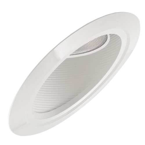 Elco Lighting 6" Super Sloped Baffle with PAR30 Gimbal Trim, 75W Max, White, EL603W
