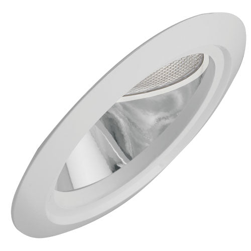 Elco Lighting 6" Super Sloped Reflector with PAR38 Gimbal Trim, 90W Max, White, EL608W