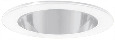 Elco Lighting 4" Shower Reflector Trim, Clear Lens, 50W MAX PAR20, White, EL9111W