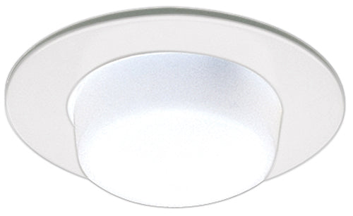 Elco Lighting 4" Shower Trim with Drop Opal Lens, 32W MAX CFL or 30W MAX R20, Satin Chrome, EL916SH