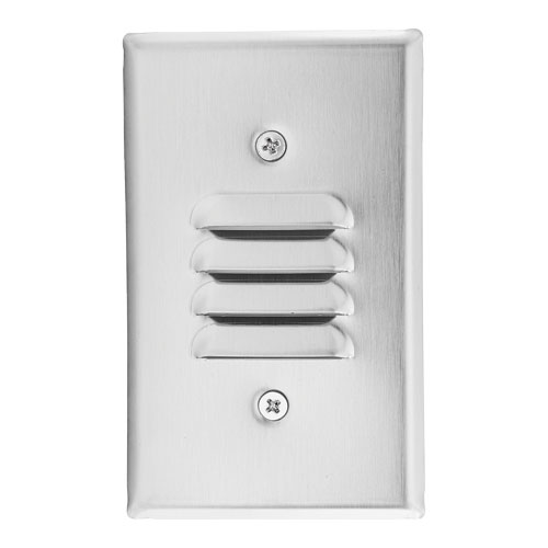Elco Lighting Mini Moa LED Step Light, 0.8W, 3000K, CRI90, 120V, Angled Louver, Black, ELST74B