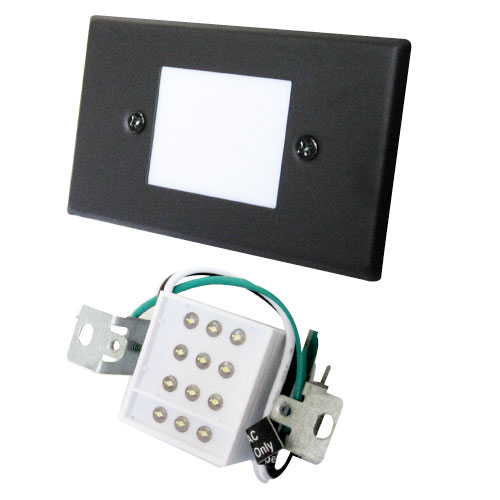 Elco Lighting Mini Moa LED Step Light, 0.8W, 3000K, CRI90, Frosted Acrylic Lens, White, ELST76W