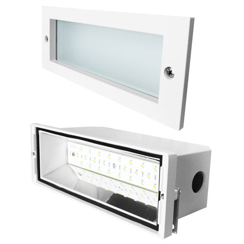 Elco Lighting Trogon LED Brick Light, 5.4W, 3000K, CRI90, Open Faceplate, Black, ELST83B