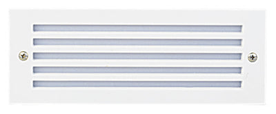 Elco Lighting Incandescent Brick Light with Grill Faceplate, 40W, 120V, White, ELST37W