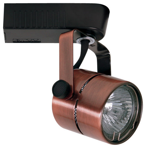 Elco Lighting Cylinder Track Fixture, 50W, 12V, 12" Stem Extension, Bronze, ETLD528-12B