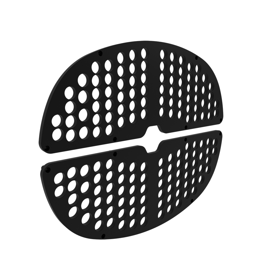 RAB Lighting P1 Glare Control Shield, Up to 600W, Black, P1GCS-S-M