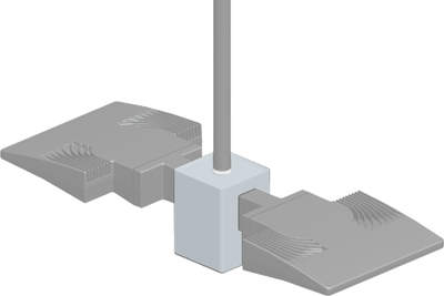 RAB Lighting 2-Light 1/2" NPS LED Pendant Adapter Ceiling Mount, White, PAD2W