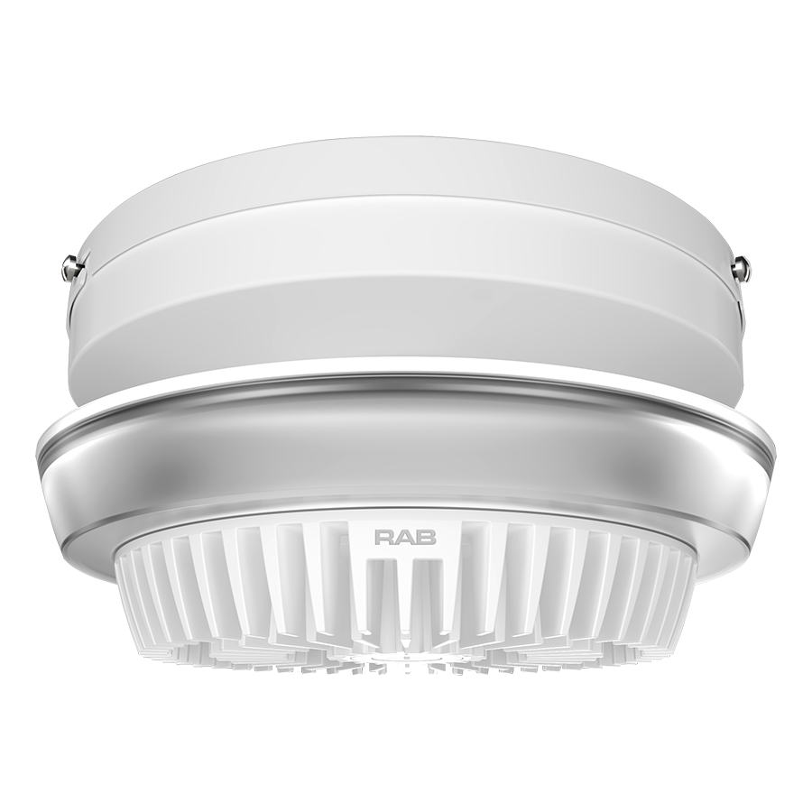 RAB Lighting PARK34 Field-Adjustable LED Garage Light, Battery Backup, 20 | 30 | 40W, CCT Selectable, 3,160 thru 5,899 Lumens, 120-277V, White, PARK34-40W-E