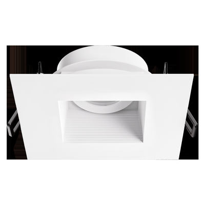 Elco Lighting Pex 4" Canless Square Baffle Reflector, White, EKCL4284W