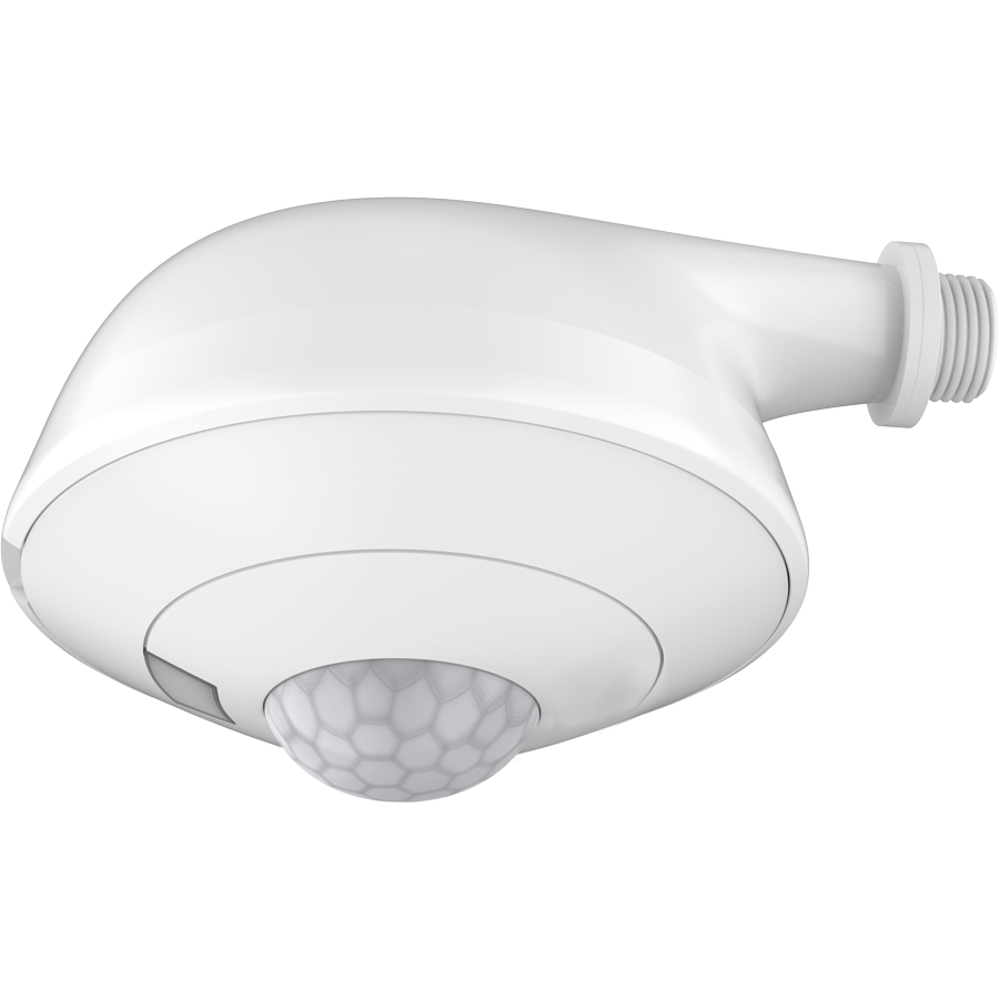 RAB Lighting LC Blue Ceiling Sensor, 12 Ft., 140°, 120-277V, PIR/Daylight/Photocell, IP66, Arm Mount, White, PIRW12/ARM/LCB