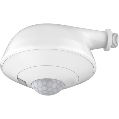 RAB Lighting LC Blue Ceiling Sensor, 12 Ft., 140°, 120-277V, PIR/Daylight/Photocell, IP66, Arm Mount, White, PIRW12/ARM/LCB