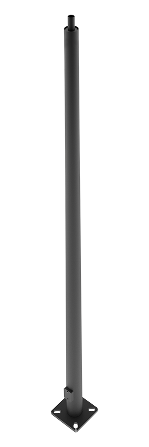 RAB Lighting Lighting 20' Steel Pole, Round Tapered, Slipfitter Top, 6" Shaft Size, 7 Gauge, Bronze, PTR6-07-20WT