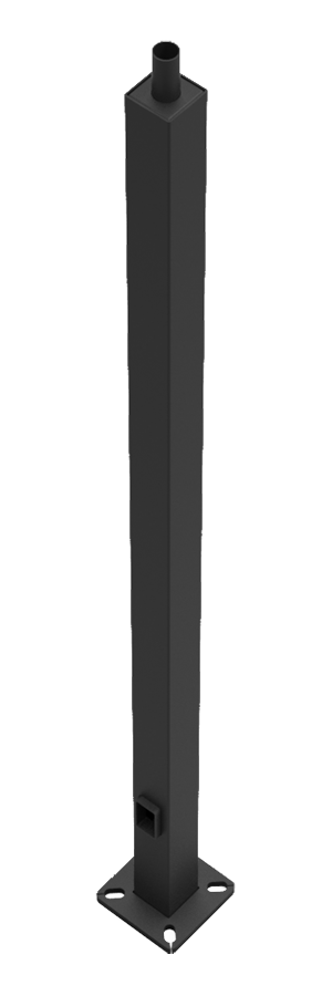 RAB Lighting Lighting 20' Steel Pole, Square, Slipfitter Top, 4" Shaft Size, 11 Gauge, Bronze, PS4-11-20WT