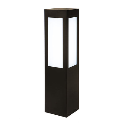 Westgate Mfg Square Bollard, 26 In., 10/18/25W, CCT Selectable, CRI80, Bronze, BOL-602-26-S-MCTP-BR