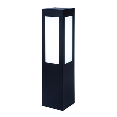 Westgate Mfg BOL-602 Square Bollard Long Lens, 26in, 10/18/25W, CCT Selectable, 100-277V, IP65, Black, BOL-602-26-S-MCTP-BK
