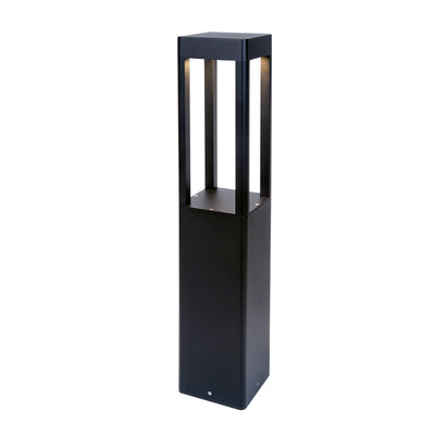 Westgate Mfg BOL-608 Square Bollard, 26in, 10/18/25W, CCT Selectable, Black, BOL-608-26-S-MCTP-BK
