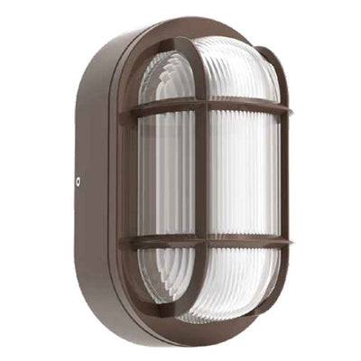 Westgate Mfg LED Traditional Bulkhead, 6/8/10W, CCT Selectable, 0-10V Dimmable, Photocell, Bronze, BKH-10W-MCTP-BR-P
