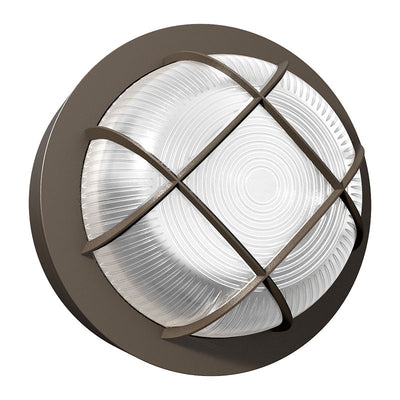 Westgate Mfg Round Dome Bulkhead, 9/12/15W, CCT Selectable, 0-10V Dimmable, Bronze, BKRD-15W-MCTP-BR-P