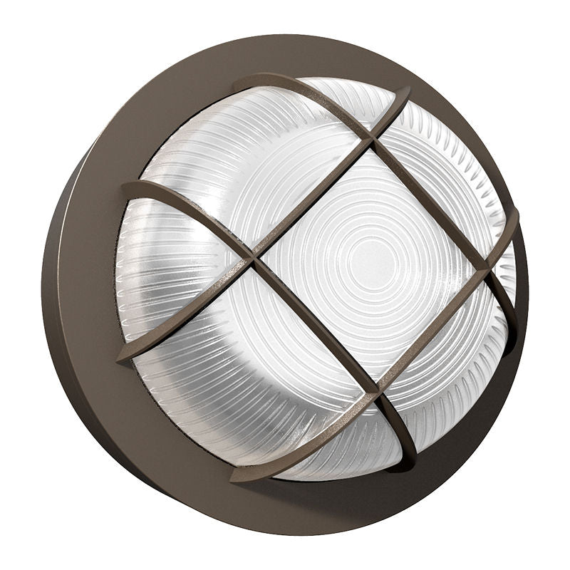 Westgate Mfg Round Dome Bulkhead, 9/12/15W, CCT Selectable, 0-10V Dimmable, Bronze, BKRD-15W-MCTP-BR-P