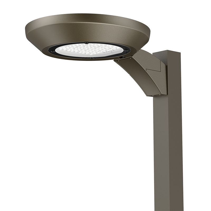 Westgate Mfg GPX Post-Top Solar Disk Light, Pole/Wall Mount, 10W, 1,700 lm, CCT Selectable, Bronze, GPX-10W-SOLAR-PWM