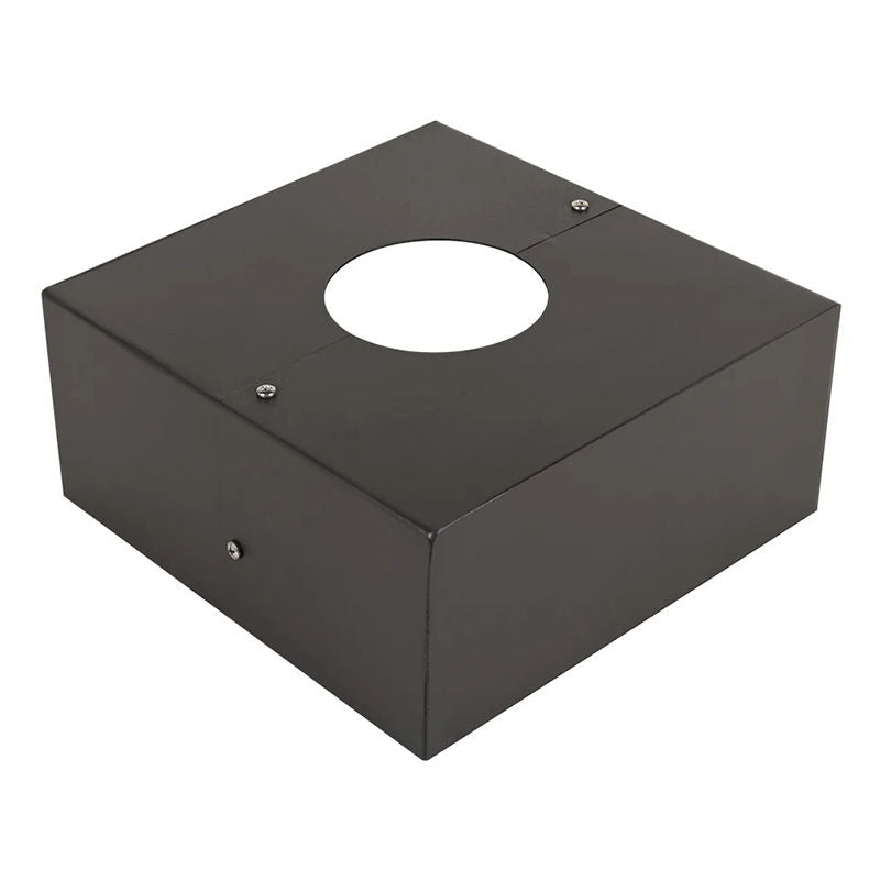Westgate Mfg D1 Series Pole Base Cover, 2-Piece Cube, Black, POL-D1-BASECVR-BK